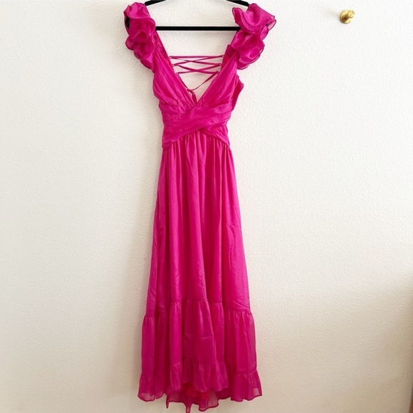 Petal and Pup Bonito Midi Dress - Berry size L - Picture 12 of 16